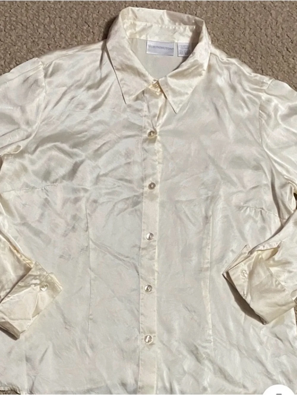 Worthington women’s size large 100% silk, long sleeve dress blouse - Picture 1 of 16